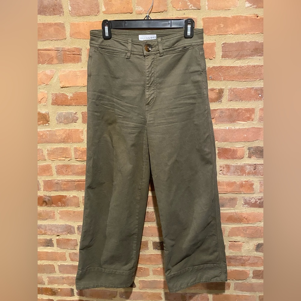 LOFT Curvy High Waist Wide Leg Pant